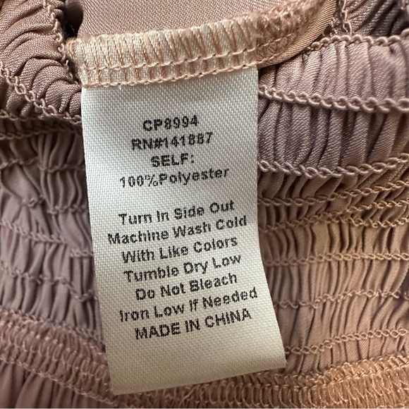 TCEC Mauve Smocked Waist Shorts - Picture 5 of 5